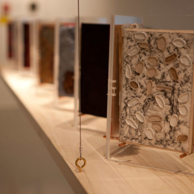 "Book of Dust," Mixed Media, 21 ft. x 20 in. x 20 in., 2012