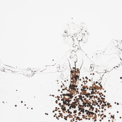 “Flooded #8,” Walnut Ink on Paper, 50” x 70”, 2010