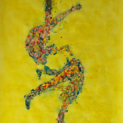 "Flooded #6," Graphite, Ink, Watercolor, and Gouache on Paper, 102" x 50", 2010