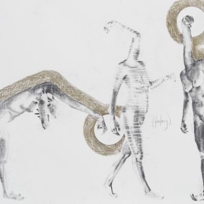 Housed Inside Our Physiology #2, 50" x 108", Graphite on Paper, 2012